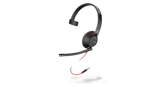 HP Blackwire 5220 Headset Bedraad Hoofdband Kantoor/callcenter Zwart