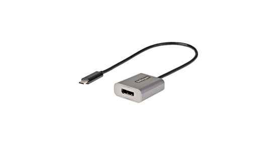 Startech USB C naar DisplayPort Adapter - 8K/4K 60Hz USB-C naar DisplayPort 1.4 Adapter Dongle - USB Type-C naar DP Monitor Video Converter - Werkt met Thunderbolt 3 - 30cm Vaste Kabel