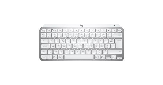 Logitech MX Keys Mini for Business toetsenbord RF-draadloos + Bluetooth AZERTY Frans Aluminium, Wit