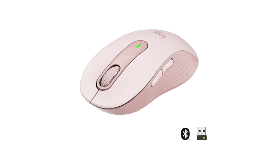 Logitech Signature M650 Draadloze Muis - Voor kleine tot middelgrote handen, 2 jaar batterijduur, stil klikken, aanpasbare zijknoppen, Bluetooth, compatibel met meerdere apparaten - Roze