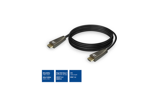 ACT 2 meter HDMI 8K Ultra High Speed kabel v2.1 HDMI-A male - HDMI-A male