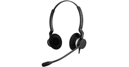 Jabra Biz 2300 Duo USB UC Headset Bedraad Hoofdband Kantoor/callcenter USB Type-A Zwart