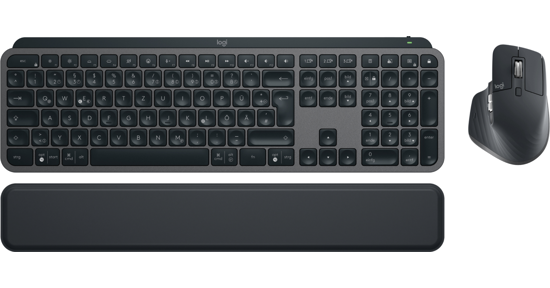 Logitech MX Keys S Combo toetsenbord Inclusief muis RF-draadloos + Bluetooth QWERTZ Duits Grafiet