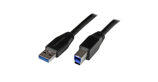 Startech Actieve USB 3.0 USB-A naar USB-B kabel 5m USB 3.1 (Gen1) 5Gbps verlengkabel