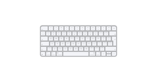 Apple Magic toetsenbord Universeel USB + Bluetooth QWERTY Engels Wit