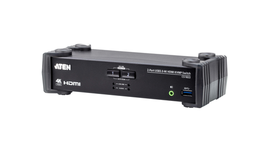 ATEN 2-poorts USB 3.0 4K HDMI KVMP™ Schakelaar met Audiomixer-modus