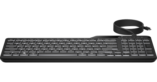 HP 405 Multi-Device Backlit Wired Keyboard