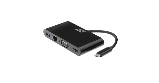 ACT AC7330 USB grafische adapter 4096 x 2160 Pixels Zwart