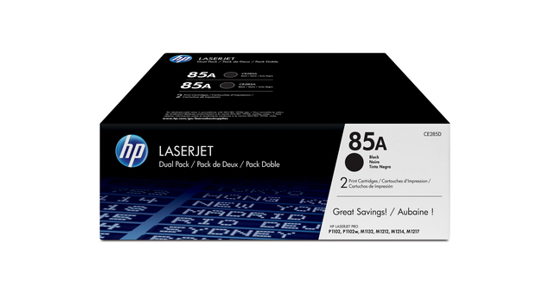 HP 85A originele zwarte LaserJet tonercartridge, 2-pack