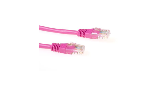 ACT UTP Cat6 Patch 1.5m netwerkkabel Roze 1,5 m