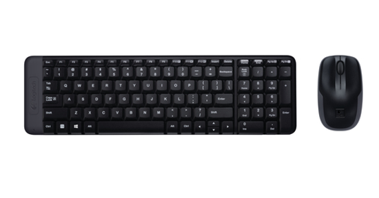 Logitech Wireless Combo MK220 toetsenbord Inclusief muis RF Draadloos QWERTY US International Zwart