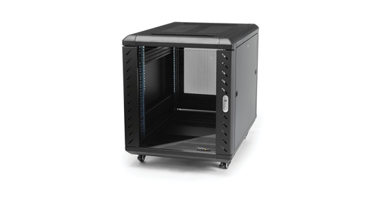 Startech 12U 74 cm diep demonteerbaar serverrack serverkast met wielen