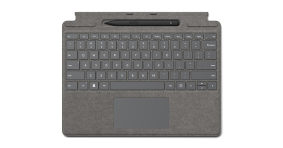 Microsoft Surface Pro Signature Keyboard with Slim Pen 2 Platina  Cover port AZERTY Frans