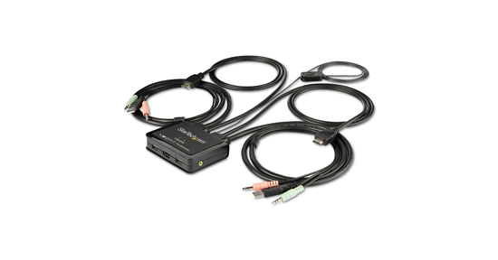 Startech 2-poorts HDMI KVM switch met geïntegreerde kabels USB 4K 60Hz