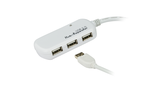 ATEN 12 m 4 poorten USB 2.0 verlengkabel (Daisy-chaining tot 60 m)