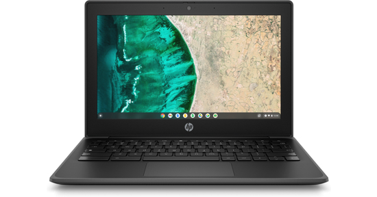 HP Fortis G9 Q Chromebook 29,5 cm (11.6") Touchscreen HD Qualcomm Snapdragon 7c 8 GB LPDDR4x-SDRAM 64 GB eMMC Wi-Fi 5 (802.11ac) ChromeOS Zwart