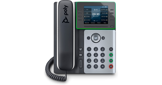 HP Edge E300 IP Phone and PoE-enabled IP telefoon Zwart 8 regels IPS