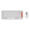 Logitech POP Icon Combo toetsenbord Inclusief muis Universeel Bluetooth AZERTY Frans Oranje, Wit