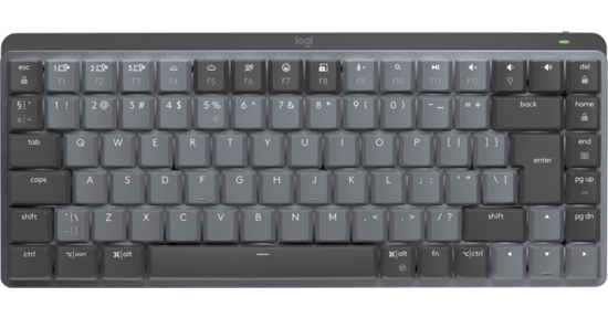 Logitech MX Mini Mechanical toetsenbord RF-draadloos + Bluetooth QWERTY US International Grafiet, Grijs