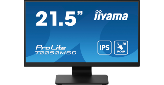 iiyama ProLite T2252MSC-B2 computer monitor 54,6 cm (21.5") 1920 x 1080 Pixels Full HD LCD Touchscreen Zwart