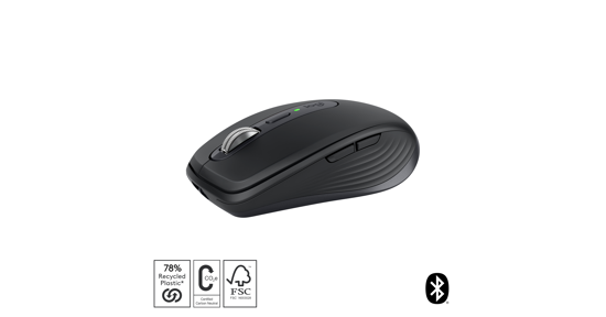 Logitech MX Anywhere 3S muis Rechtshandig RF-draadloos + Bluetooth Laser 8000 DPI