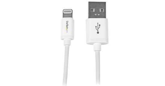 Startech 1 m witte Apple 8-polige Lightning-connector-naar-USB-kabel voor iPhone / iPod / iPad