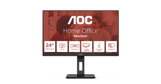 AOC E3 24E3QAF LED display 60,5 cm (23.8") 1920 x 1080 Pixels Full HD LCD Zwart