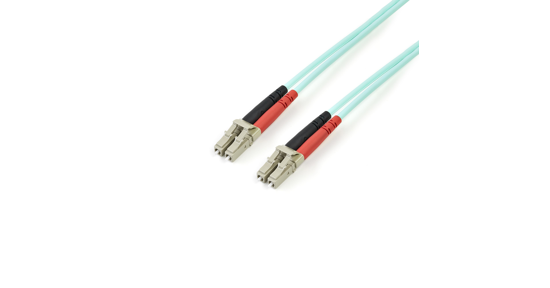 Startech 3m LC/UPC naar LC/UPC OM3 Multimode Glasvezel Netwerkkabel, Full Duplex 50/125µm Zipcord Fiber, 100G Netwerken, LOMMF/VCSEL, <0.3dB Low Insertion Loss, LSZH Fiber Optic Patch Kabel