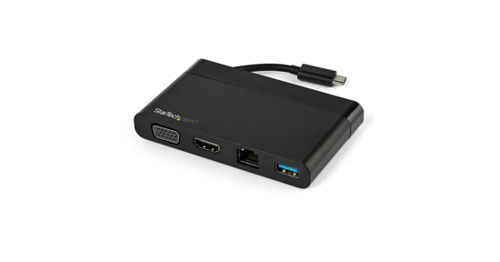 Startech USB C-Multiport Adapter Hub met HDMI, VGA, Gigabit Ethernet & USB 3.0 - USB-C naar 4K HDMI of 1080p VGA Mini Docking Station - USB Type-C Travel Dock voor USB-C Laptops