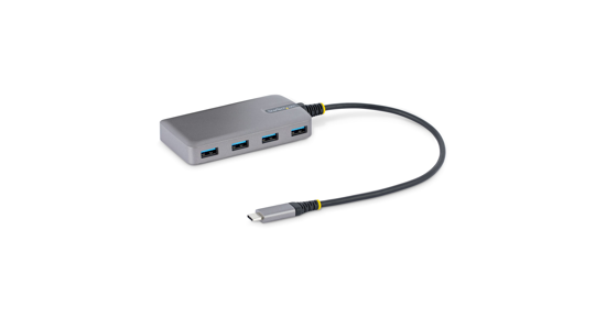 Startech 4-Port USB-C Hub, 5Gbps, Bus Powered, USB C naar 4x USB-A Hub met Optionele Externe Voeding, Compacte Desktop/Laptop USB Hub, 30cm Kabel, USB Type-C Expansion Hub