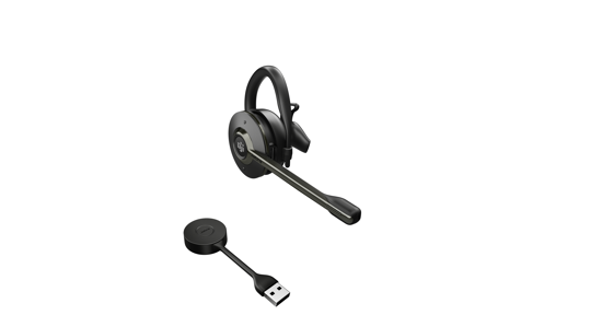 Jabra 9555-450-111 hoofdtelefoon/headset Draadloos oorhaak Kantoor/callcenter Zwart, Titanium