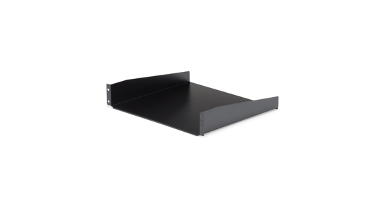 Startech 2U Server Rack Schap - Universele Rack Mount Cantilever Shelf voor 19" Netwerk Kast & Apparatuur - Heavy Duty Staal - Capaciteit 20kg - Diepte 41cm (16”) - Zwart