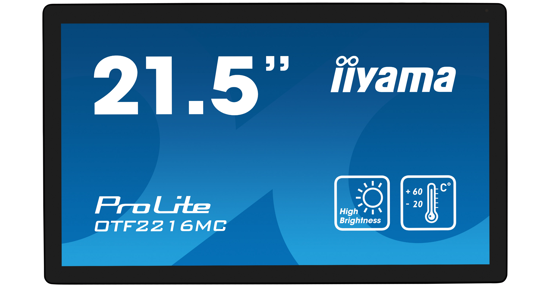 iiyama OTF2216MC-B1 beeldkrant Digitale signage flatscreen 55,9 cm (22") LCD 1100 cd/m² Full HD Zwart Touchscreen