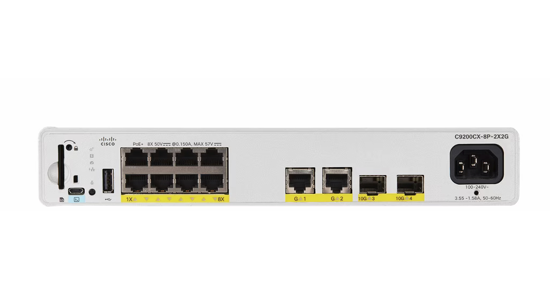 Cisco Catalyst C9200CX-8P-2X2G-A netwerk-switch Managed L2/L3 Gigabit Ethernet (10/100/1000) Power over Ethernet (PoE) Grijs