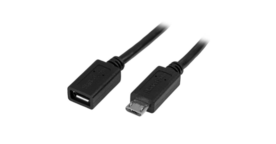 Startech Micro-USB verlengkabel 0,5 m M/F Micro USB kabel 50cm