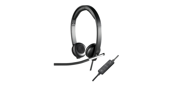 Logitech H650e Headset Bedraad Hoofdband Kantoor/callcenter USB Type-A Zwart, Zilver