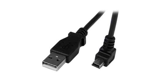 Startech 2 m mini USB-kabel A-naar-mini-B met neerwaartse hoek