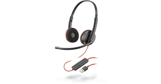 POLY Blackwire C3220 Headset Bedraad Hoofdband Kantoor/callcenter USB Type-A Zwart