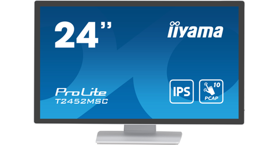 iiyama ProLite computer monitor 60,5 cm (23.8") 1920 x 1080 Pixels Full HD LCD Touchscreen Multi-gebruiker Wit