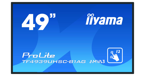 iiyama ProLite TF4939UHSC-B1AG computer monitor 124,5 cm (49") 3840 x 2160 Pixels 4K Ultra HD LED Touchscreen Multi-gebruiker Zwart