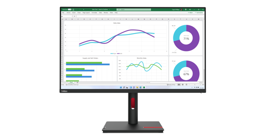 Lenovo ThinkVision T32h-30 LED display 80 cm (31.5") 2560 x 1440 Pixels Quad HD Zwart