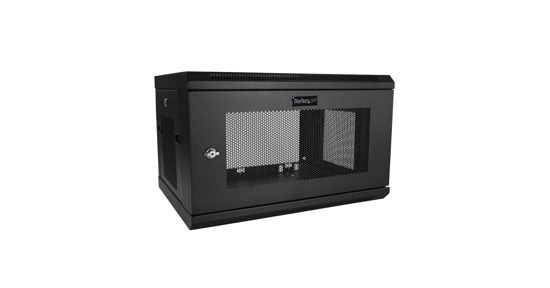 Startech 6U 19" Wandmonteerbaar Netwerk Cabinet, Diepte 38cm (15"), Afsluitbaar IT Rack voor Netwerk Switch/Apparatuur, Geventileerd Data Rack met Schap & Zijpanelen, Voorgemonteerd