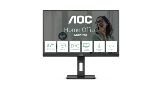 AOC Q27P3CV computer monitor 68,6 cm (27") 2560 x 1440 Pixels Quad HD LED Zwart