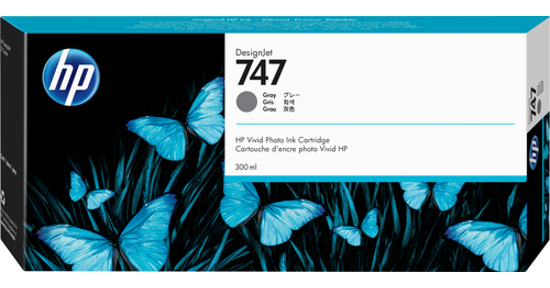 HP 747 grijze DesignJet inktcartridge, 300 ml