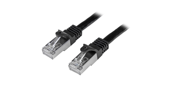 Startech N6SPAT50CMBK netwerkkabel Zwart 0,5 m Cat6 SF/UTP (S-FTP)