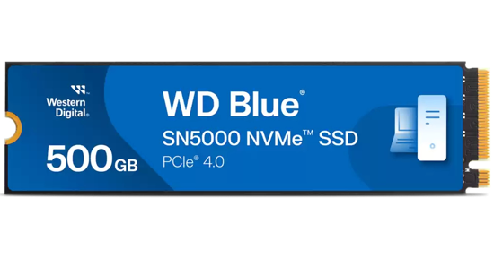 Western Digital Blue SN5000 NVMe 500GB M.2 PCI Express 4.0 3D TLC NAND