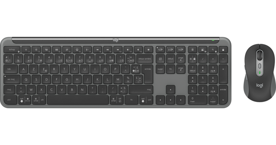 Logitech MK950 Signature Slim toetsenbord Inclusief muis RF-draadloos + Bluetooth AZERTY Frans Grafiet