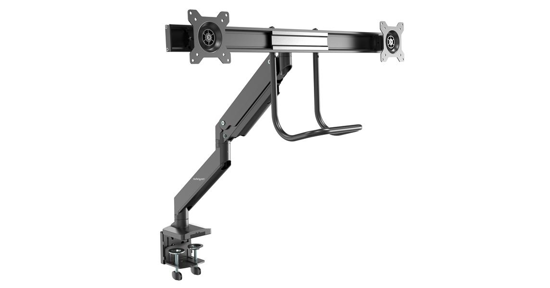 Startech Monitor arm voor 2 schermen heavy duty bureaudoorvoer / bureauklem bevestiging