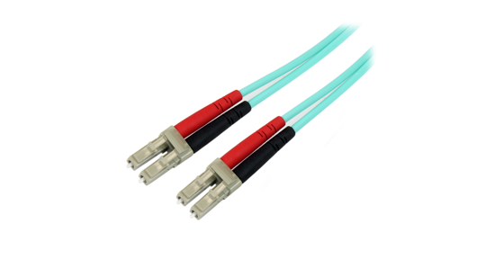 Startech 10m LC/UPC naar LC/UPC OM3 Multimode Glasvezel Netwerkkabel, Full Duplex 50/125µm Zipcord Fiber, 100G Netwerken, LOMMF/VCSEL, <0.3dB Low Insertion Loss, LSZH Fiber Optic Patch Kabel