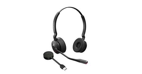 Jabra Engage 55 MS Stereo Headset Draadloos Hoofdband Kantoor/callcenter USB Type-A Zwart